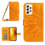 Skin Feel Custodia per cellulare in pelle con motivo a fiori di sole, For Samsung Galaxy A22 5G, For Samsung Galaxy A23