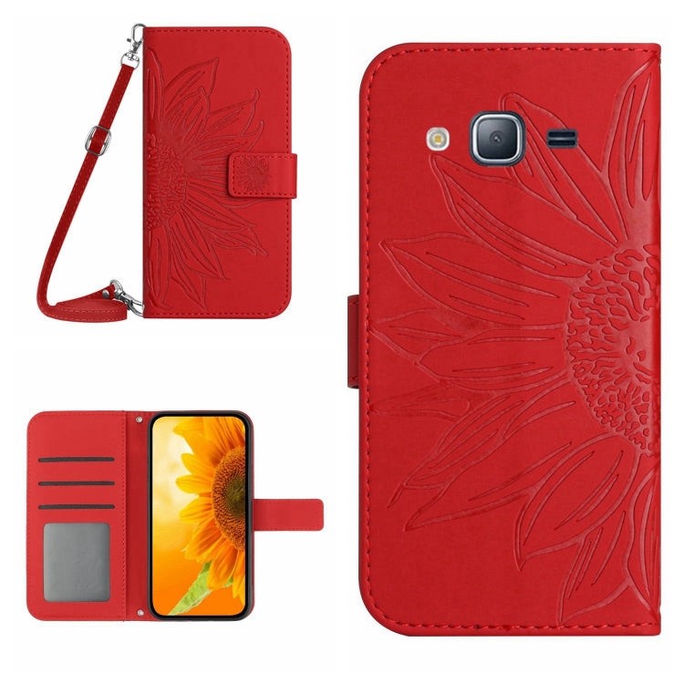 Skin Feel Custodia per cellulare in pelle con motivo a fiori di sole, For Samsung Galaxy J2 Prime, For Samsung Galaxy M10/A10