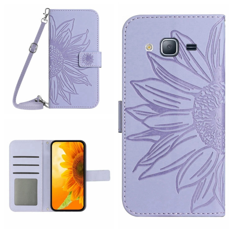 Skin Feel Custodia per cellulare in pelle con motivo a fiori di sole, For Samsung Galaxy J2 Prime, For Samsung Galaxy M10/A10