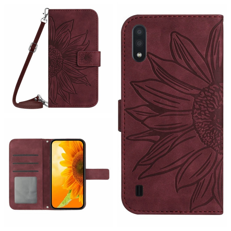 Skin Feel Custodia per cellulare in pelle con motivo a fiori di sole, For Samsung Galaxy J2 Prime, For Samsung Galaxy M10/A10