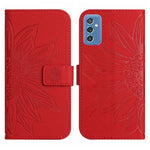 Skin Feel Custodia per cellulare in pelle con motivo a fiori di sole, For Samsung Galaxy M52 5G, For Samsung Galaxy M53 5G