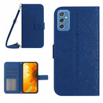 Skin Feel Custodia per cellulare in pelle con motivo a fiori di sole, For Samsung Galaxy M52 5G, For Samsung Galaxy M53 5G