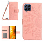 Skin Feel Custodia per cellulare in pelle con motivo a fiori di sole, For Samsung Galaxy M52 5G, For Samsung Galaxy M53 5G