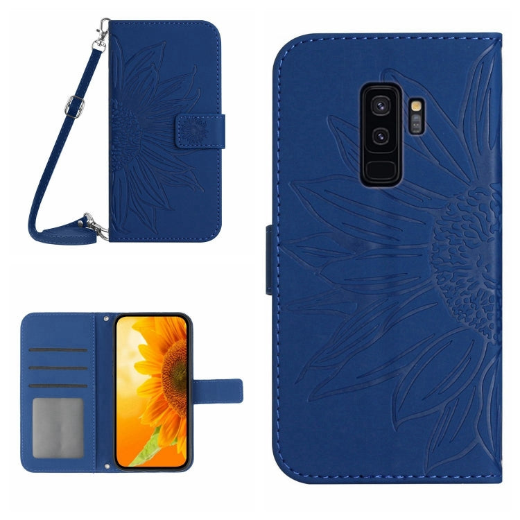 Skin Feel Custodia per cellulare in pelle con motivo a fiori di sole, For Samsung Galaxy S9, For Samsung Galaxy S9+