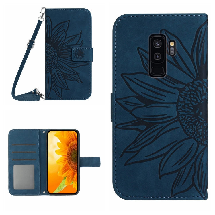 Skin Feel Custodia per cellulare in pelle con motivo a fiori di sole, For Samsung Galaxy S9, For Samsung Galaxy S9+
