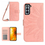 Skin Feel Custodia per cellulare in pelle con motivo a fiori di sole, For Samsung Galaxy S20 Ultra, For Samsung Galaxy S21 5G