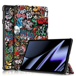 Custodia per tablet in pelle con disegno colorato con fibbia magnetica pieghevole a 3 pieghe, For Realme Pad Mini 8.7, For OPPO Pad 11 inch