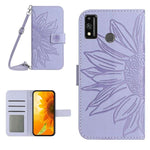 Skin Feel Custodia per cellulare in pelle con motivo a fiori di sole, For Honor 9X Lite, For Honor 50 Lite