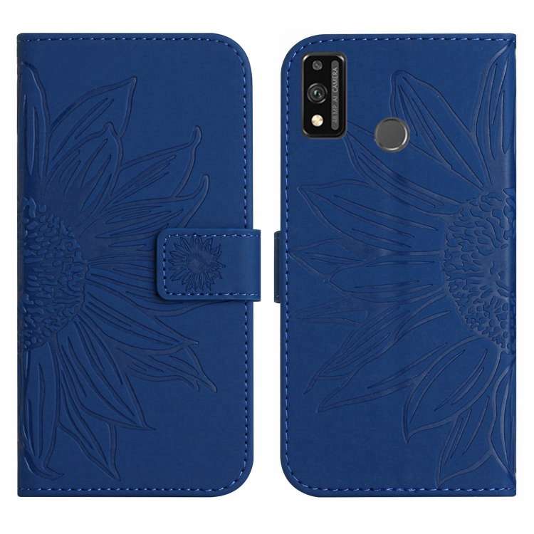 Skin Feel Custodia per cellulare in pelle con motivo a fiori di sole, For Honor 9X Lite, For Honor 50 Lite