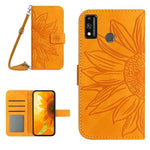 Skin Feel Custodia per cellulare in pelle con motivo a fiori di sole, For Honor 9X Lite, For Honor 50 Lite