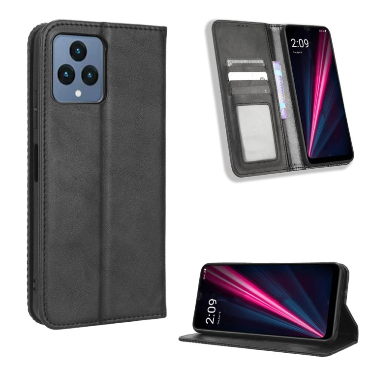 Custodia portafoglio in pelle con fibbia magnetica per smartphone