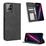 Custodia portafoglio in pelle con fibbia magnetica per smartphone