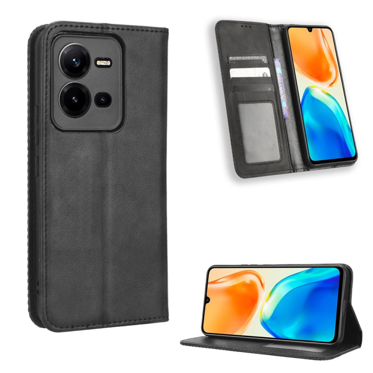 Custodia portafoglio in pelle con fibbia magnetica per smartphone