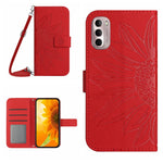 Skin Feel Custodia per cellulare in pelle con motivo a fiori di sole con cordino, For Motorola Moto G Stylus 5G 2022, For Motorola Moto G Stylus 2022 4G