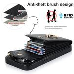 Custodia portafoglio in pelle con slot RFID per iPhone 11 Pro Max
