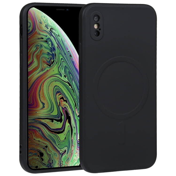 Custodia silicone liquido Magsafe per iPhone XS Max