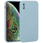 Custodia silicone liquido Magsafe per iPhone XS Max
