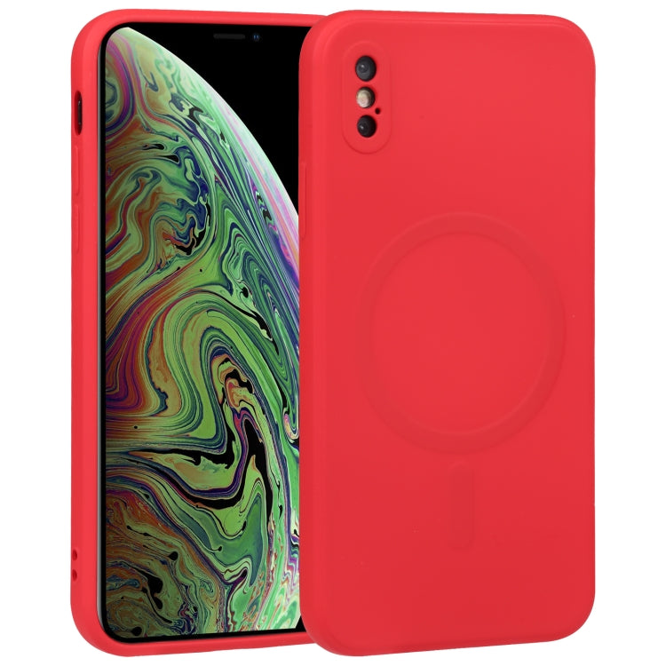 Custodia silicone liquido Magsafe per iPhone XS Max