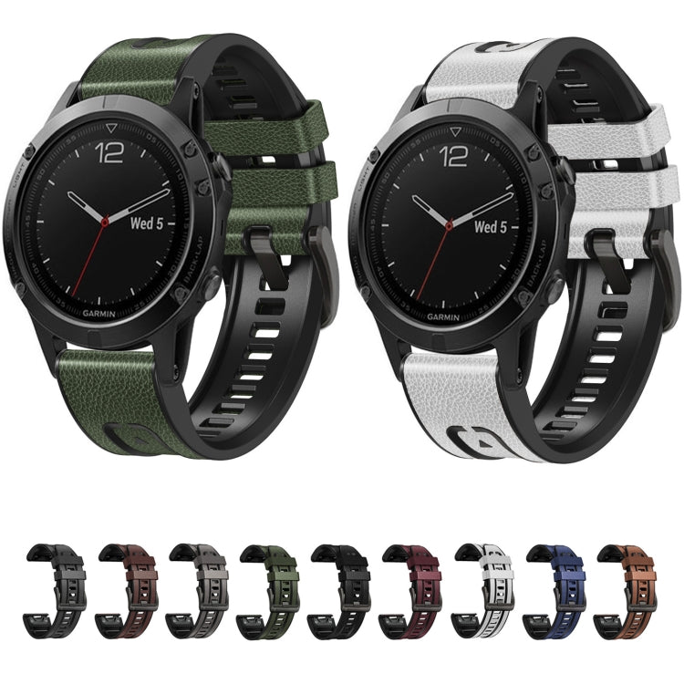 Cinturino in silicone e pelle per Garmin Fenix 7