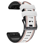 Cinturino in pelle siliconata con cuciture per Garmin Fenix 7