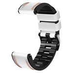 Cinturino in pelle siliconata con cuciture per Garmin Fenix 7