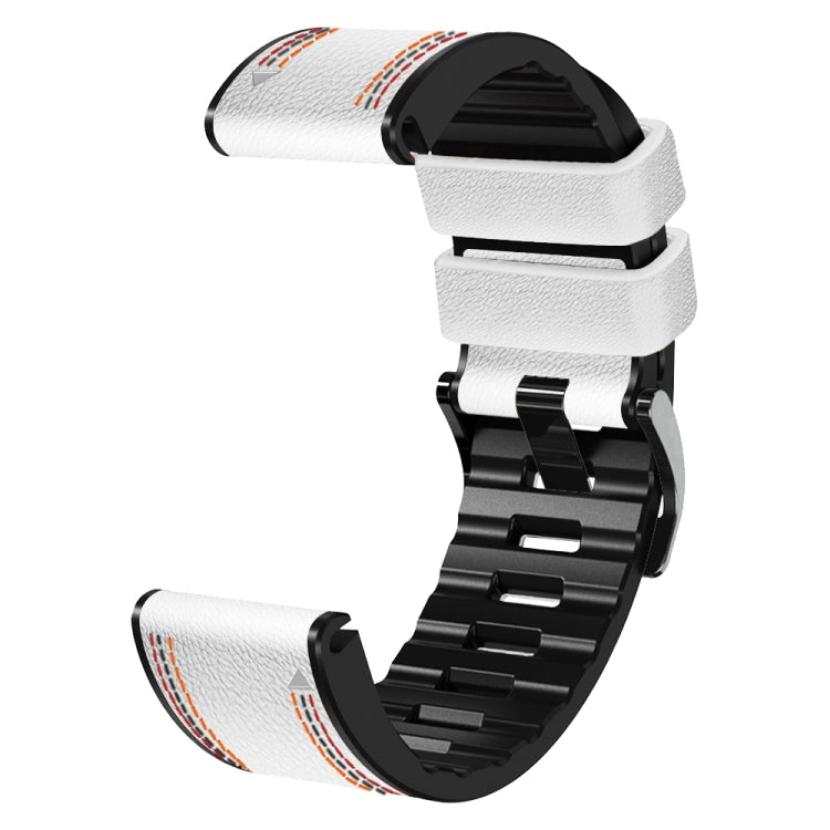 Cinturino in pelle siliconata con cuciture per Garmin Fenix 7