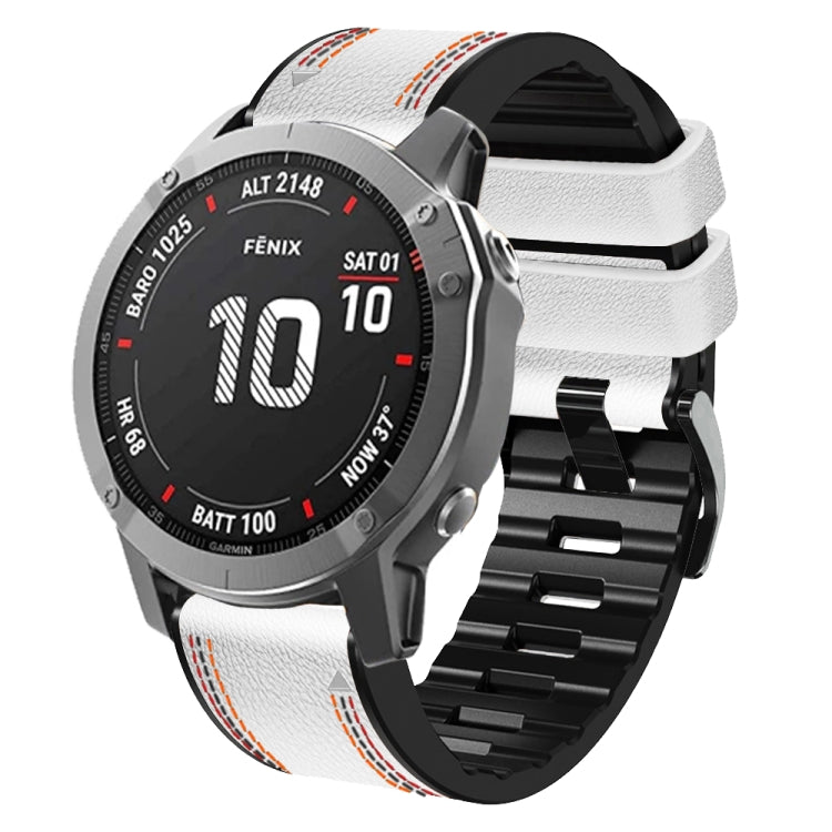 Cinturino in pelle siliconata con cuciture per Garmin Fenix 7