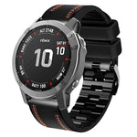 Cinturino in pelle siliconata con cuciture per Garmin Fenix 7