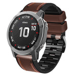 Cinturino in pelle siliconata con cuciture per Garmin Fenix 7