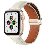 Cinturino in pelle con fibbia pieghevole per Apple Watch