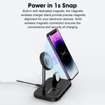 WA22 Supporto 3 in 1 con caricabatterie wireless magnetico