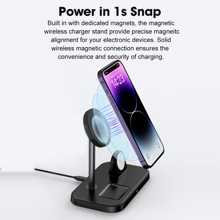 WA22 Supporto 3 in 1 con caricabatterie wireless magnetico