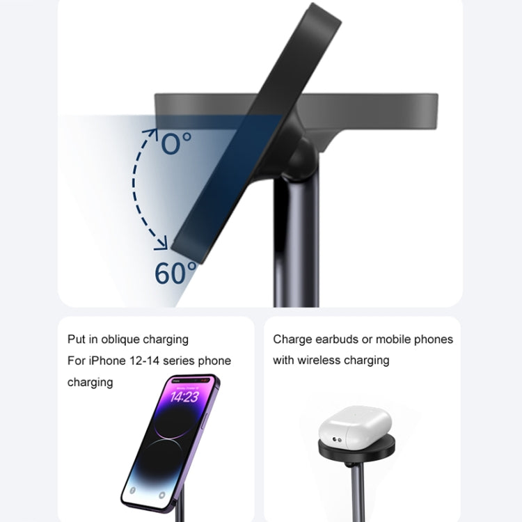 WA22 Supporto 3 in 1 con caricabatterie wireless magnetico