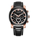 Orologio al quarzo con cinturino in pelle 43mm