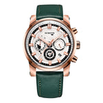 Orologio al quarzo con cinturino in pelle 43mm