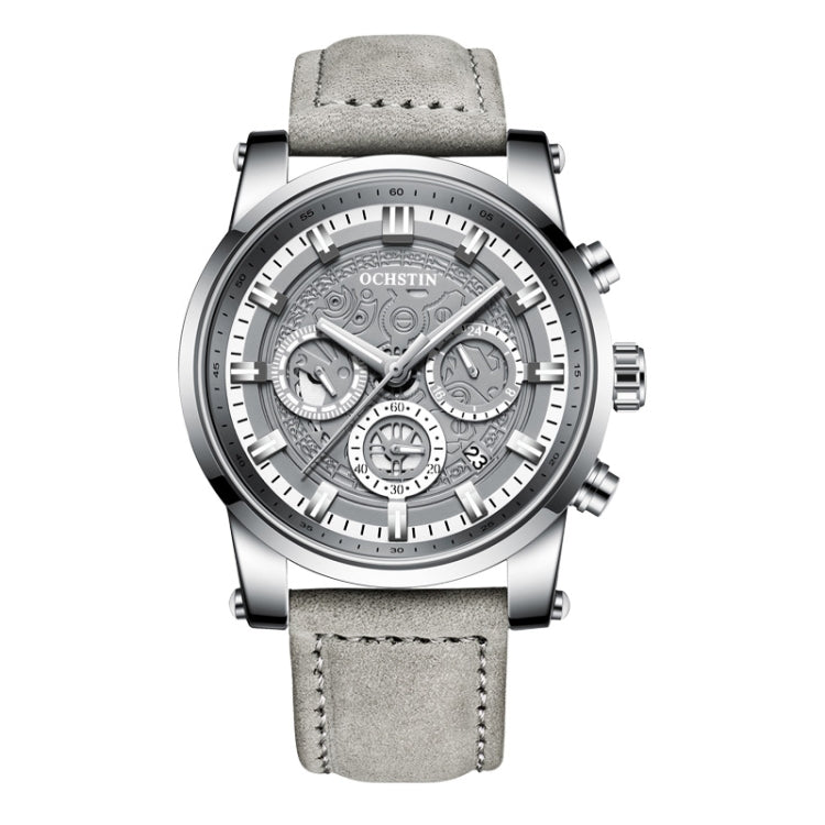 Orologio al quarzo con cinturino in pelle 43mm