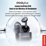 Lenovo LP40 Auricolari Wireless Bluetooth 5.1 con ANC