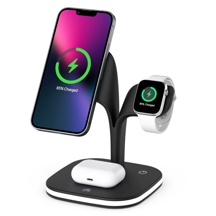 Caricabatterie wireless magnetico 5 in 1 da 15W