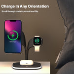Caricabatterie wireless magnetico 5 in 1 da 15W