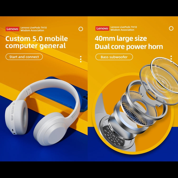 Cuffie Lenovo TH10 Wireless Bluetooth con cancellazione rumore