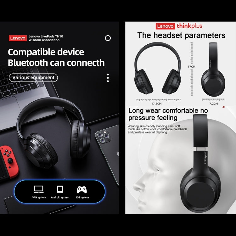 Cuffie Lenovo TH10 Wireless Bluetooth con cancellazione rumore