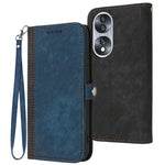 Custodia per telefono in pelle con cinturino a mano doppia piega con fibbia laterale, For Honor 10 Lite, For Honor 70 Pro, For Honor X7, For Huawei Mate 10 Lite