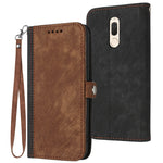 Custodia per telefono in pelle con cinturino a mano doppia piega con fibbia laterale, For Honor 10 Lite, For Honor 70 Pro, For Honor X7, For Huawei Mate 10 Lite