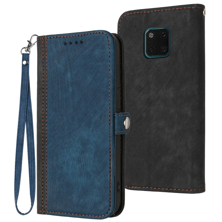Custodia per telefono in pelle con cinturino a mano doppia piega con fibbia laterale, For Huawei Mate 10 Pro, For Huawei Mate 20 Lite, For Huawei Mate 20 Pro, For Huawei P20 Lite