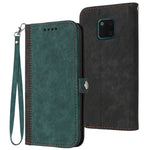 Custodia per telefono in pelle con cinturino a mano doppia piega con fibbia laterale, For Huawei Mate 10 Pro, For Huawei Mate 20 Lite, For Huawei Mate 20 Pro, For Huawei P20 Lite