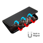 Custodia per telefono in pelle con vibrazione magnetica in fibra di carbonio, For Samsung Galaxy S23 Ultra 5G, For vivo Y16, For vivo Y22s, For Xiaomi Redmi A1