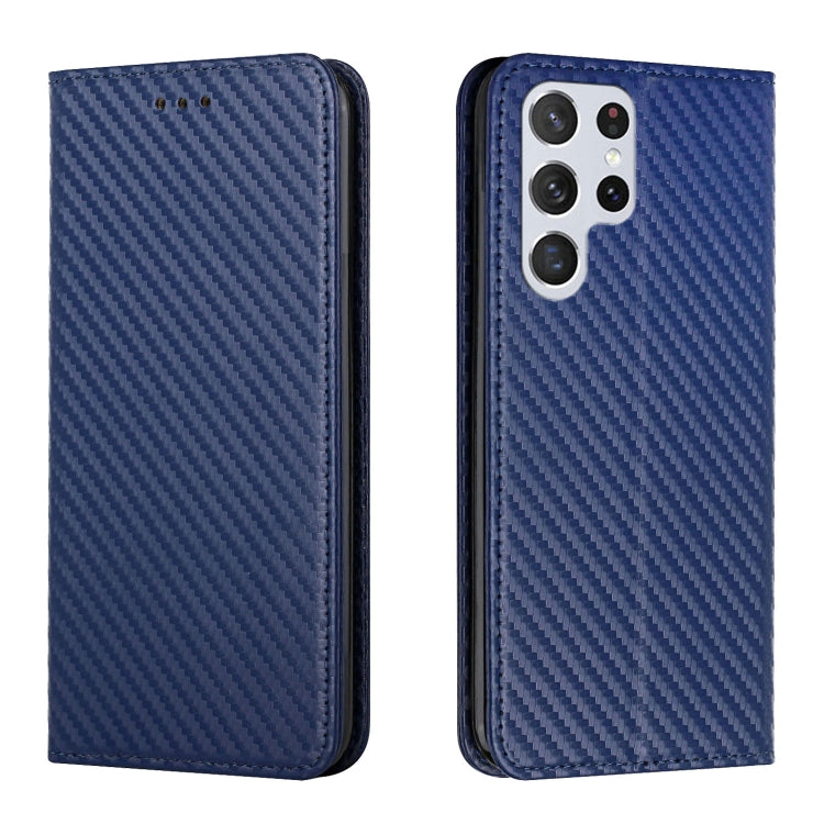 Custodia per telefono in pelle con vibrazione magnetica in fibra di carbonio, For Samsung Galaxy S23 Ultra 5G, For vivo Y16, For vivo Y22s, For Xiaomi Redmi A1