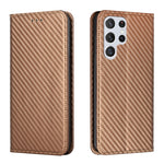 Custodia per telefono in pelle con vibrazione magnetica in fibra di carbonio, For Samsung Galaxy S23 Ultra 5G, For vivo Y16, For vivo Y22s, For Xiaomi Redmi A1