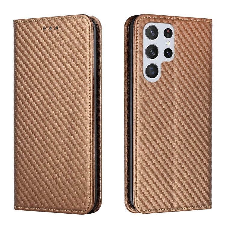 Custodia per telefono in pelle con vibrazione magnetica in fibra di carbonio, For Samsung Galaxy S23 Ultra 5G, For vivo Y16, For vivo Y22s, For Xiaomi Redmi A1