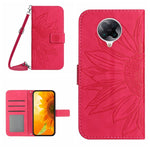 Skin Feel Custodia per cellulare in pelle con motivo a fiori di sole con cordino, For Xiaomi Redmi K30 Pro / Poco F2 Pro, For Xiaomi Redmi K40 / K40 Pro / Poco F3 / F3 Pro / 11i / 11X / 11X Pro, For Xiaomi Redmi K40 / K40 Pro /